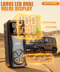 Cordless Tire Inflator Portable Air Compressor 150 PSI with Digital Pressure Gauge in desert setting