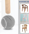 Bulk 500 Pack Precut Tennis Ball Chair Leg Caps 2.5 Inch Gray Floor Guards used on various chair types to protect floors.