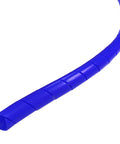 Close-up of 1/4 Inch Spiral Cable Wrap Polyethylene Expandable Abrasion Protector Wire Sleeve For 50 Feet Blue Easy Wrap Around Bundles No Tools Needed Keeps Cables Tidy For PC AV And Home Theater Setup