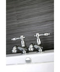 Tudor Basin Faucet In Polished Chrome Finish With Leak Free Ceramic Cartridge, Solid Brass Construction, dual handle design