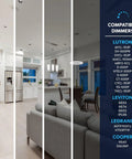 Slick No Sweat 6 Pack 4 Inch Led Recessed Lighting built junction box in modern kitchen with dimmer compatibility.