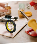 One Roll Blackout Tape For Windows That Blocks LED Light And Dims Screens With Heavy Duty Adhesive shown in DIY setting
