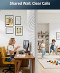 Heavy Duty Acoustic Sound Absorbing Honeycomb Wall Panels That Straight Up Kill Background Noise And Ditch Room Echoes While Insulating Drywall For A Chill Home Setup seen in a home office and play area.