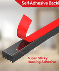 Close-up of 26 Ft EPDM Rubber Weather Stripping Foam Self Adhering RV Door Seal showing red adhesive backing.