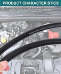 1/4 Inch ID Fuel Line Hose 10 Ft Marine Grade High Pressure 300 PSI With 10 Hose Clamps For Automotive Fuel System Engines