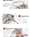 Portable Pneumatic Baler For Steel And Plastic Strapping Lightweight Warehouse Packing Machine With Kickass Alloy Durability And Simple Two Button Operation No Sweat Setup Gets The Work Finished Fast, showcasing its portable handle and controls.