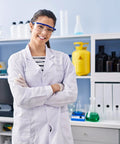 Unisex White Lab Coat For Adults With Long Sleeves, Stain Resistant Polyester, All Day Comfort For Doctors And Science Pros