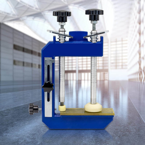45 Degree Stone Mitre Clamp For Granite And Marble Countertops Pro Grade Countertop Seam Splicing Fixture, blue, side view