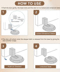 How to use Kickass Magnetic Door Stopper Windproof Floor Hold Open Latch with installation steps and instructions.