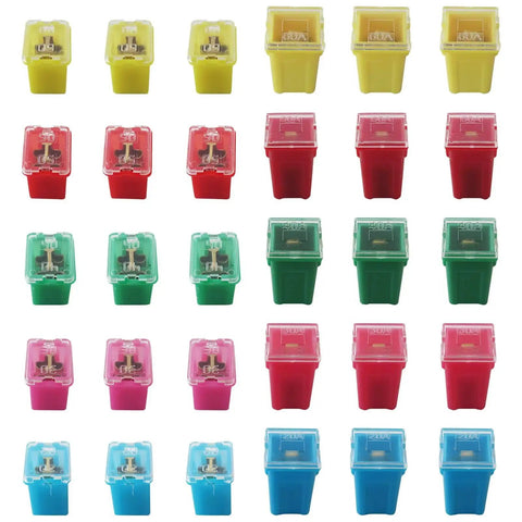 All-In-One Car Fuse Kit 20-60A Assortment With Tall, Standard And Low-Profile Box Fuses For Cars, Trucks, RVs And SUVs