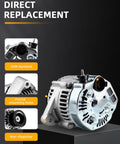 90 Amp 12 Volt Alternator With 6 Groove Pulley For Acura CL 1997 For Honda Accord 1994 1995 1996 1997 For Honda Odyssey 1995 1996 1997 For Isuzu Oasis 1996 1997 Fits OEM Parts 1353823196 13538 23196 31100P0AA03 31100P130133 31100P13013RM front view
