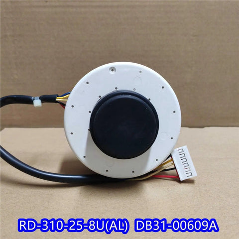 Heavy Duty Air Conditioner Brushless DC Motor 1 Piece DB31 00609A RD310258UAL Model in white casing with wiring connectors