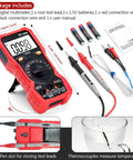 Digital Multimeter Tester Workhorse with TRMS 4000 Counts Auto Ranging Volt Meter, probes, batteries, manual, and wires