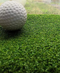 Golf ball on Ultra Thick Golf Turf Pro Putting Green Mat 7ft By 13ft For Indoor Outdoor Practice Custom Sizes Synthetic Faux Grass