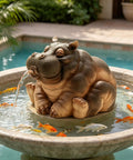 Water Spitter Statue For Pools And Ponds Outdoor Resin Fountain Sculpture with Realistic Water Flow in garden setting
