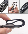 Leather Car Keychain Set For Lexus Models ES350 GS350 GS300h GS450h IS300 LS460 RX350 NX300h, zinc alloy and leather details