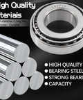 Four Set L44643 Beefy Bearing Kit For 1 Inch Trailer Axle Wheel Hub Includes L44610 Bearings and steel bars