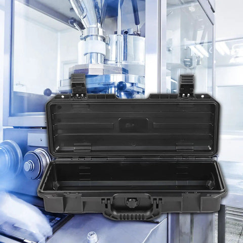 Waterproof Multi Tool Box Organizer With Lockable Lid For Home Garage And Workshop Large Capacity Storage Case black exterior