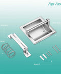 Recessed Toilet Paper Holder In Brushed Nickel Wall Mount Made Of Stainless Steel With Rear Mounting Bracket Included