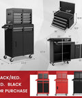 Heavy Duty Rolling Tool Chest With Five Drawers And Lockable Cabinet Boss Level Tool Organizer For Garage And Workshop