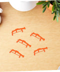 5 Piece Glider Plane Bracket Kit With Rubber Band Power For Do It Yourself Aircraft Builds on wooden table