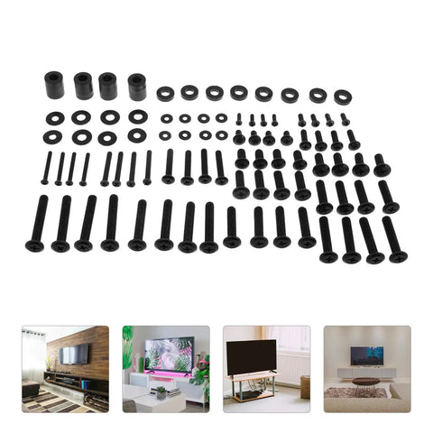 Heavy Duty Tv Mounting Hardware Kit With Wall Mount Standoffs And Screws For Home And Office Use Includes Metal Corner Brackets And Universal Fit