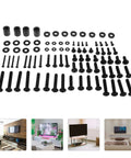 All In One Heavy Duty TV Mount Hardware Kit 88 Pieces With Universal Compatibility For Metal And Plastic Wall Brackets set