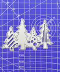 Christmas Tree Die Set For Card Making And Scrapbooking on blue cutting mat