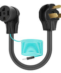 No Fuss Dryer Plug Converter Adapter 14-30R Female To 10-30P Male With Ground Wire, 3 Prong To 4 Prong Dryer Cord Converter