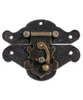 Vintage Wooden Box Latches With No Fuss Installation Kit And Screws For Jewelry Boxes And Tool Organizers 47x37mm featuring ornate design