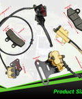 Pit Bike Front Brake And 12mm Rear Hydraulic Disc Caliper Assembly for SSR 125cc 110cc Tao Tao Coolster Roketa dirt bikes easy install