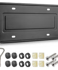 Stainless Steel License Plate Frame Holder No Obstruction For 6x12 Inch Car Tags Fits SUV Truck Trailer with Screw Accessories
