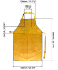 Heavy Duty Split Cowhide Leather Welding Apron With Adjustable Neck Strap And Flame Resistant Spatter Shield, dimensions 600mm x 900mm.