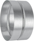 6 Inch Galvanized Metal Duct Connector For HVAC Ducting Round Ventilation Pipe Fitting Adapter Coupling And Extension Heavy Duty Metal Duct Vent Coupler For Dryer Duct Elbow And Splitter, female-to-female view