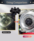 Heavy Duty Top Shelf Flexible Steering Coupler Pair Replacement 563152K000FFF before and after comparison in power steering system.