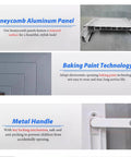 Badass Aluminum Access Panel Door For Drywall And Attics With Slick Hidden Design Honeycomb Core showing baking paint tech and metal handle.