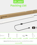 Packing list for 4Ft LED Shop Lights for Garage and Workshop, Ultra Bright 4800 Lumens, 5 Color Temperature, 120V, Linkable Two Pack.