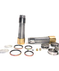 King Pin Kit 2.120x8.750 No Keyway With Bronze Bushings components displayed with tapered front axle parts for Mack models