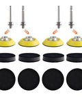 2 Inch Hook And Loop Sanding Pad Kit With One Quarter Inch Shank Drill Attachment And Soft Foam Buffering Layer 8 Pack shown