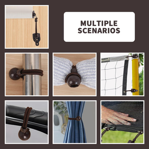 Brown Roller Shade Replacement Bungee Cords With Ball Ends Kit used in various indoor outdoor scenarios