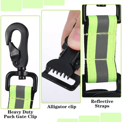 Two Pack Firefighter Glove Clips For Work Safety And Rescue Glove Holder Strap Belt Clip Durable Metal Clip With Nylon Tape Easy Access And Hands Free For Firefighters