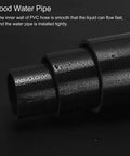 Heavy Duty Black PVC Rigid Tube 2 Inch Round Pipe Kickass Wiring Conduit showing smooth inner wall for liquid flow.