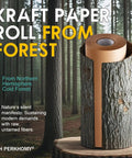 Brown Kraft Paper Roll 36 Inch Wide By 200 Feet Long 70Gsm 50Lb Unwaxed Uncoated Kraft Sheet in forest setting