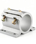 Beefy Aluminum CNC Spindle Mount Bracket With Slick Quick Swap Universal 65Mm Or 80Mm Dual Bore Interface for secure router clamps.