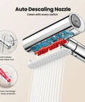 JOMOO Waterfall Pull Down Kitchen Faucet with auto descaling nozzle and pull-down sprayer, Chrome finish, for easy cleaning.