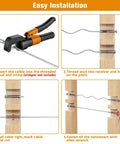 Hidden Cable Railing Kit for 2x2 Posts Twenty Pack One Eighth Inch T316 Stainless Steel Swage Stud End Invisible Receiver System installation