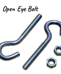 Garage Door Extension Springs Cable And Pulley Kit For 7 To 8 Foot Doors, Heavy Duty Replacement includes open eye bolts and nuts.