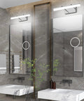 LED Vanity Lights 15.7 Inch Adjustable Bathroom Wall Light Over Mirror Chrome Modern Vanity Lighting 5500K in a stylish bathroom