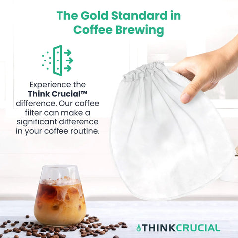 Replacement Strainer Bags For Toddy Cold Brew System 5 Gallon Washable And Reusable Pro Grade Heavy Duty Coffee Filter Bags For Commercial Brewers Easy To Clean Durable 2 Pack Bulk Brew Accessory held over iced coffee