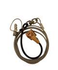Homestead Gamefowl Tether Cord Hybrid for Roosters and Poultry with rubber shock absorber and heavy-duty galvanized cable